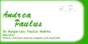 andrea paulus business card